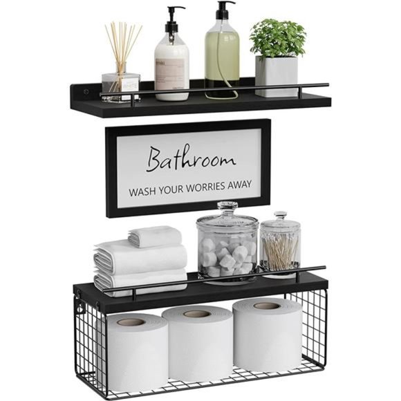 Other - Floating Shelves Bathroom Wall Décor Farmhouse Wood Over Toilet Wall Shelves